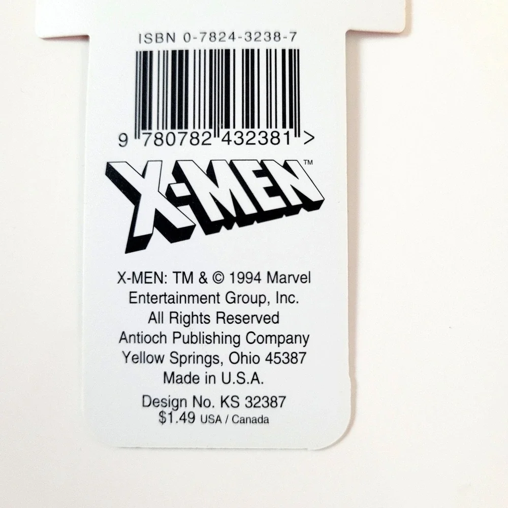 Vintage 90s X-Men Jubilee Bookmark die-cut Marvel Girl USA 1994 Antioch KS 32387